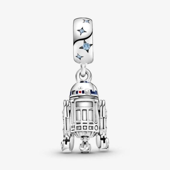 Sterling Silver Star Wars R2-D2 Dangle Charm - Picture 8 of 8